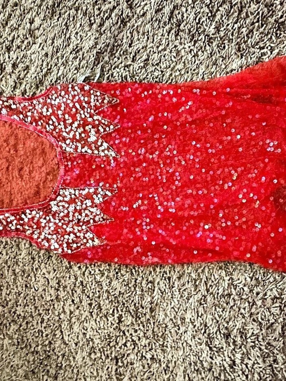 Bke Sequin Mini Dress in Red Size Medium Like New